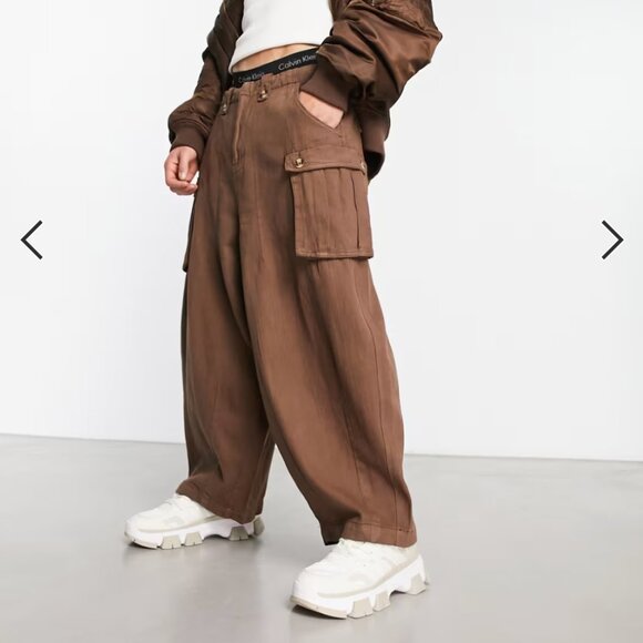 Jaded London Pants - JADED LONDON Oversize balloon cargo pants